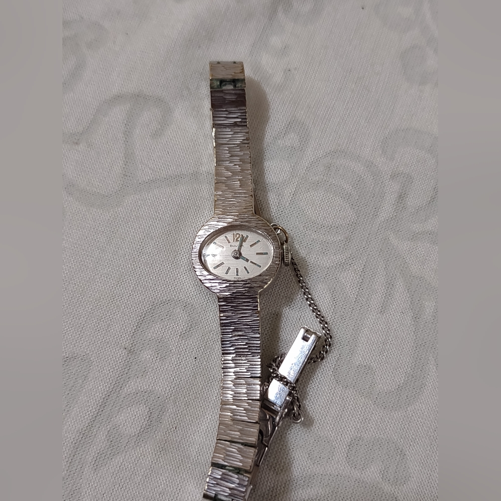 WORKING 1971 Bulova Electroplated Gold SWISS MADE Watch Pat 470857 N1 710856